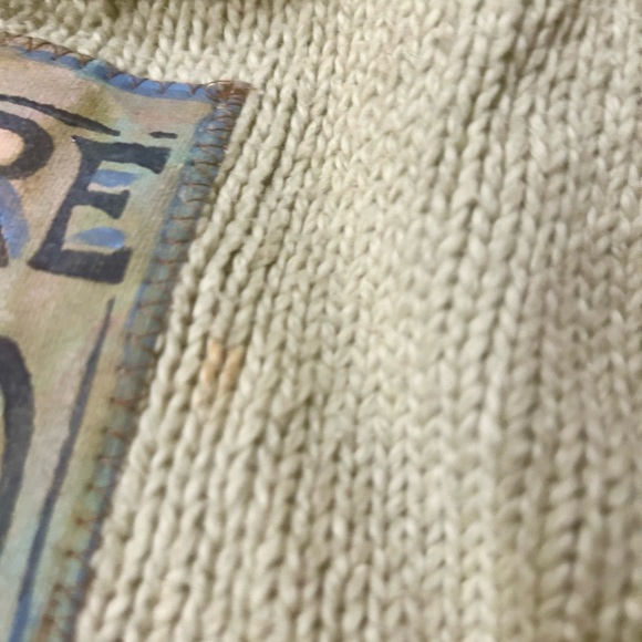 Rare Vintage 90s Blue Fish knitted button up sweater - Picture 7 of 10